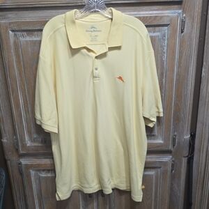 Tommy Bahama Light Yellow Polo Shirt for Men